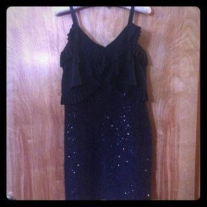 LOFT sequined wool blend dress